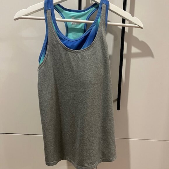 OLD NAVY Activewear Go Dry Tank with Built in Bra Girls XL (14-16) Gre… - Picture 3 of 8